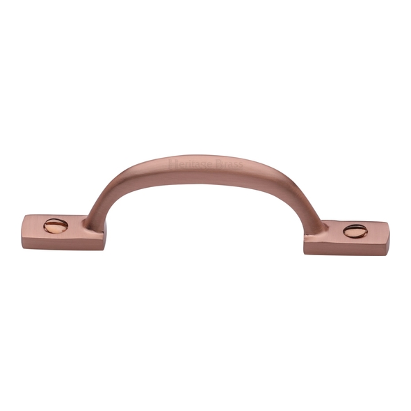 V1090 102-SRG • 102 x 28mm • Satin Rose Gold • Heritage Brass Straight Face Fixing Cabinet Handle